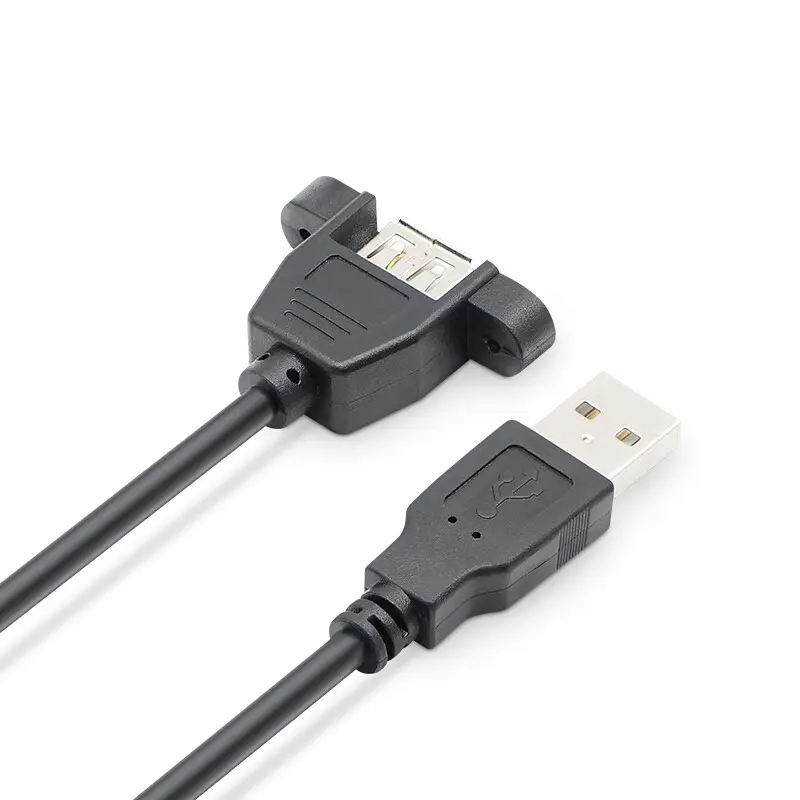 XXD High quality USB 1M black male to female for data transimission  printing and charge USB cable