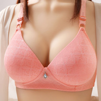 Soutiens-gorge une pièce sans couture confortables pour femmes Bralette rembourrée amovible avec strass Demi Slip pour le sommeil