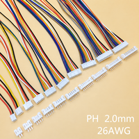 SH1.0 JST1.25 ZH1.5 PH2.0 XH2.54 Konektor Female+Male 2/3/4/5/6/7/8/9/10P Plug Dengan Kabel 10/20/30cm