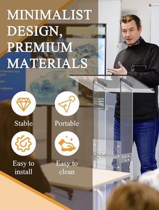 ชั้นวางของอะคริลิค45.5แท่นวางแบบอะคริลิคใสทันสมัยการนำเสนอแบบมืออาชีพแท่นวางสำหรับอ่านหนังสือ - Product Image 2