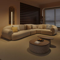Canapé en tissu en forme de L, design minimaliste, spacieux, modulaire, avec accoudoirs larges, pour la maison, l'appartement, la villa, le salon, l'hôtel, les espaces commerciaux