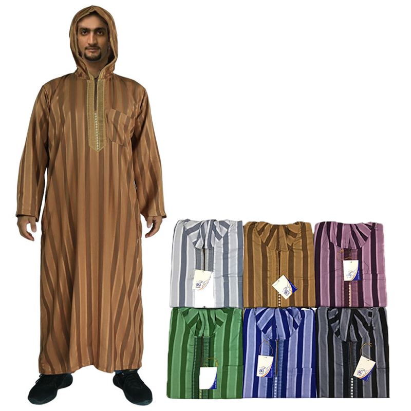 Robe longue à capuche style marocain pour hommes, Kaftan avec capuche, style islamique, moyen-orient, 2023