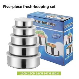 Tupperwar contenitore per Snack minimalista in acciaio inossidabile con Logo personalizzato contenitore per alimenti in metallo - Product Image 5