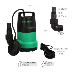 Pompa Sommergibile da 250 Watt 5.500 Litri/Ora di Acqua Pulita - Product Image 2