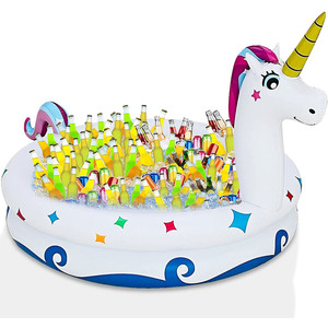 PVC Inflatable Unicorn Beverage Cooler Boat Shape Party Ice Bucket For Outdoor Gatherings - Product Image 5