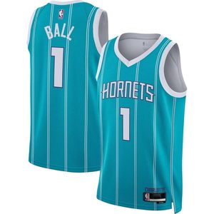 Maillot de basket-ball Charlotte Hornets <span class=keywords><strong>LaMelo</strong></span> Ball Youth Teal Icon Edition Swingman pour garçons de 8 à 20 ans, vêtements de basket-ball qui évacuent l'humidité - Product Image 1