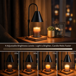 Lampe chauffe-bougie électrique haut de gamme avec variateur d'intensité et prise EU US AU, diffuseur de cire d'aromathérapie sans fumée, lampe de table décorative parfumée - Product Image 4