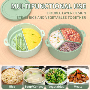 Novedad de 2025, cesta de vapor segura para microondas, vaporizadores de alimentos vegetales, vaporizador de verduras de silicona Perezoso - Product Image 4