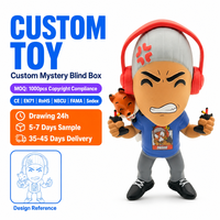 Nouvelle figurine en vinyle PVC sur le thème de la musique, personnage avec casque, modèle de collection anime, mini figurine, échelle 1:12, boîte mystère