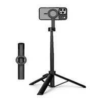 Trípode Magnético Telescópico Universal para Teléfono, Control Remoto Desmontable, Diseño Plegable Compacto, para Selfies, Vlogs y Transmisiones en Vivo