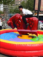 Arène de taureau mécanique gonflable en PVC robuste, taureau de rodéo pour parcs d'attractions