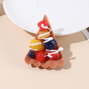 Modèle miniature réaliste de pizza, jouet, porte-clés pizza italienne réaliste, jouet pour jeu d'imitation - Product Image 3