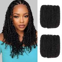 Cheveux humains vierges non traités de 18 pouces, style Afro Kinky en vrac, boucles Afro Kinky pour tresses, torsades et extensions de dreadlocks