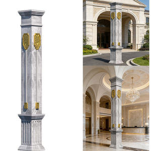 Colonna Romana in EPS con Linee Decorative per Decorazione Esterna di Ville, Centri Commerciali e Scuole - Product Image 3