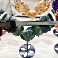 Offre Spéciale : Ailes de Papillon Sculptées en Cristal Naturel (Améthyste, Quartz Rouge Feu, Agate Mousse) – Artisanat Mixte pour la Décoration Intérieure