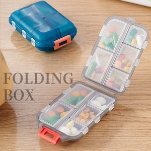 Portable 7-Day Weekly Travel Pill Organizer <b>Small</b> Pocket Pillbox Dispenser with Vitamin Container Plastic Medicine <b>Box</b> - Product Image 2