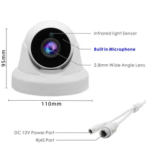 8mp 4K Ir Nachtzicht Particuliere Huisvesting Compatibel Hik Dh Tvt Dome Bewakingscamera Wdr Sony Imx415 Voor Thuis Voor Telefoon