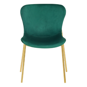 Mobilier de salle à manger Restaurant Design moderne Chaises de salle à manger en velours rembourrées en tissu doux avec pieds enduits de poudre - Product Image 2