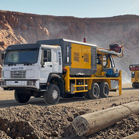 Machine de Forage de Puits d'Eau Hydraulique Diesel Montée sur Camion 100m 200m 300m avec Compresseur d'Air et Pompe à Boue