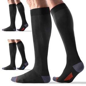 Calcetines de Compresión Médica sin Costuras con Logotipo Personalizado, hasta la Rodilla, 20-30 mmHg, el Mejor Soporte para Atletismo, Correr y Ciclismo, para Hombre y Mujer - Product Image 1