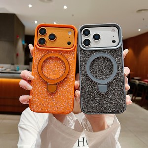 Funda de Teléfono de Lujo con Brillantina para <span class=keywords><strong>Mujer</strong></span>, para iPhone 17 16 15 14 13, con Diamantes, Antigolpes, Estilo Ins, con Soporte, para iPhone 17 Pro Max - Product Image 1