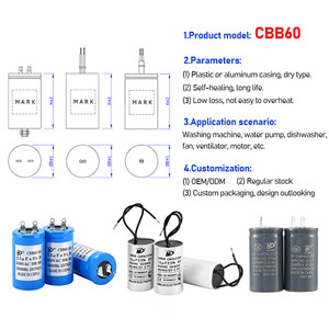 <span class=keywords><strong>Condensateur</strong></span> <span class=keywords><strong>CBB60</strong></span> à prix réduit pour moteur, fabriqué en Chine, vente chaude - Product Image 5