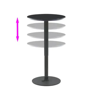 Height adjustable gas lifting modern bar cocktail table
