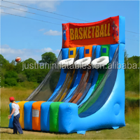 Jeu de basket-ball gonflable géant à 3 voies pour enfants et adultes