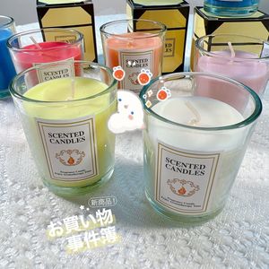 Scented Candles Soy Wax Cylinder Glass Jar Home Decoration Gift With Fragrance For Indoor Use - Product Image 2