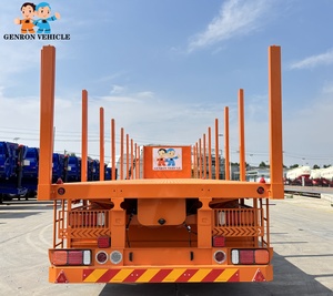 Camion semi-<span class=keywords><strong>remorque</strong></span> à lit plat de transport de conteneurs 40 pieds 2 essieux 50 tonnes avec instrumentation et cadre de bâche - Product Image 3