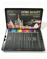 Crayons de couleur personnalisés en usine, 72 couleurs, certifiés EN71, boîte en métal robuste, ensemble de crayons d'art, logo personnalisé pour artistes et amateurs.