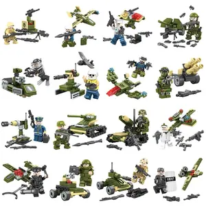 2023 Hot Selling Educational Military Scene Toy Building Blocks DIY Assemble Building Set With Different Solider Series For Kids