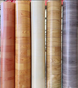 Hot bán hạt gỗ cảm thấy trở lại PVC Vinyl <span class=keywords><strong>linoleum</strong></span> sàn cuộn không đồng nhất tấm Vinyl sàn - Product Image 1