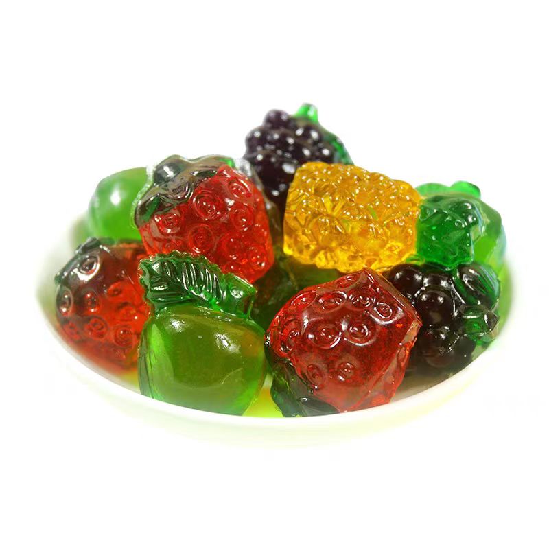 Hot Selling Custom Halal Fruit Vormige Gummy Candy Zure En Zoete Smaak Smaken Candy Gummy Snack Geschikt Voor Kinderen Om Te Eten