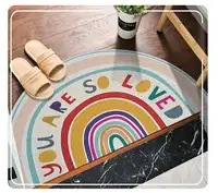 Cute art door mat anti slip pvc door mat for kids room