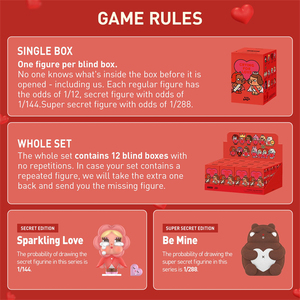 POP MART Original Crybaby Crying for Love Series Figuras Mystery Blind Box Juguetes coleccionables Amante Regalo Juego de decoraciones de escritorio - Product Image 3