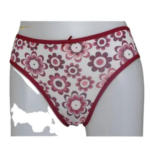 Low Price Cost-Effective Flower Printed Breathable Sexy Girls Preteen Underwear