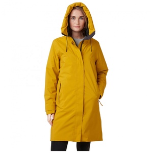 PIHA SPORTS Women's <b>Lightweight</b> Waterproof Breathable Windbreaker Hooded Trench <b>Coat</b> Active Outdoor <b>Long</b> Poncho 100% Polyester - Product Image 1