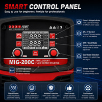 Nouvelle machine à souder OBO MIG-200C 4-en-1 200A 110V 220V sans gaz MIG MMA TIG à onduleur numérique portable pour la vente en gros