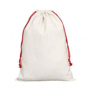 Sac cadeau de Noël en lin double face imprimé faisceau de transfert de chaleur bouche 44x33cm pour un usage domestique - Product Image 5