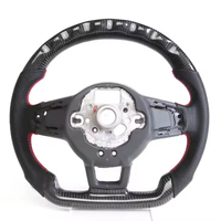 Volant LED pour voiture Haoruijie 40MM 3 branches en fibre de carbone pour VW Golf 7/7.5 Mk7/MK7.5 GTI Polo GTS/GTD/GTE/R Passat CC