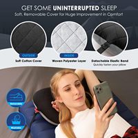 Oreiller gonflable ultraléger imperméable KingGear Travel avec gonfleur externe et housse amovible pour le camping et la randonnée