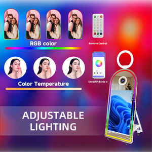 Mesin Stan foto cermin ajaib lengkungan selamat datang 2025 dengan Mini PC 43 inci layar sentuh cermin foto untuk pesta pernikahan - Product Image 5