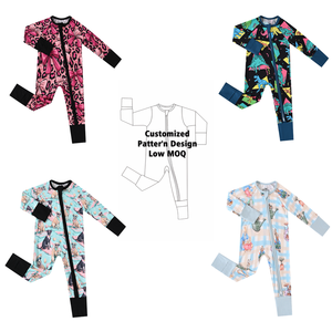 Hızlı Kargo Fabrika Fiyatı Bambu Bebek Giyim Setleri Çizgili Ekose Çevre Dostu Özel Yenidoğan Bebek Pijamaları - Product Image 1