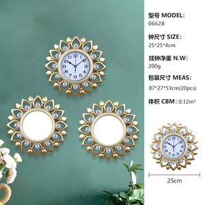 <span class=keywords><strong>Horloge</strong></span> <span class=keywords><strong>murale</strong></span> silencieuse et élégante en quartz, style nordique, avec 2 miroirs, <span class=keywords><strong>pour</strong></span> salon, vente en gros directe usine - Product Image 2