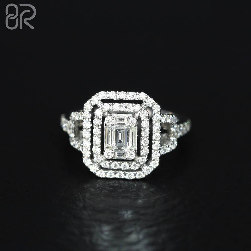 2.0CT 925เงิน + VVS Moissanite