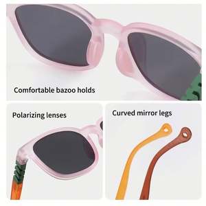 Gafas de Sol Cuadradas de Silicona para Niños y Niñas, Diseño Personalizado con Logotipo, Moda 2025, UC400, Marco de Doble Color, Polarizadas, para Edades de 3 a 12 Años - Product Image 6