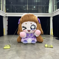 Mascotte gonflable géante personnalisée en forme de fille, pour la publicité commerciale, personnage de dessin animé gonflable