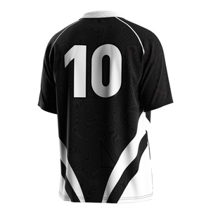 Maillot de football pour le jour du match avec col polo à insert en V, tricot à séchage rapide et options de design personnalisé - Product Image 4