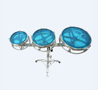Tambour rotatif professionnel en acier PD-01L de 6+8+10 pouces - Tambour rototom, percussion légère, approvisionnement en vrac transfrontalier